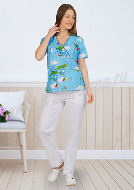 Блуза медицинская женская бязь ГОСТ арт. М-40-14-БЗ